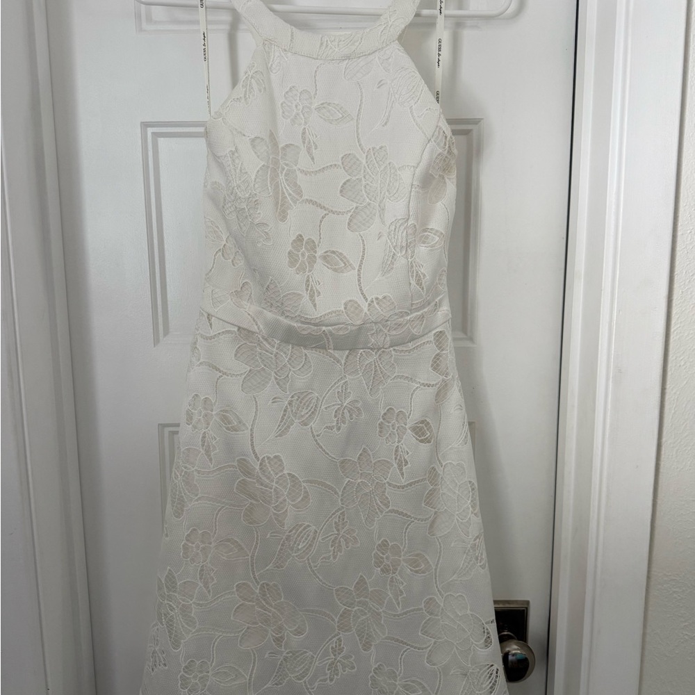 Elegant White Floral Dress